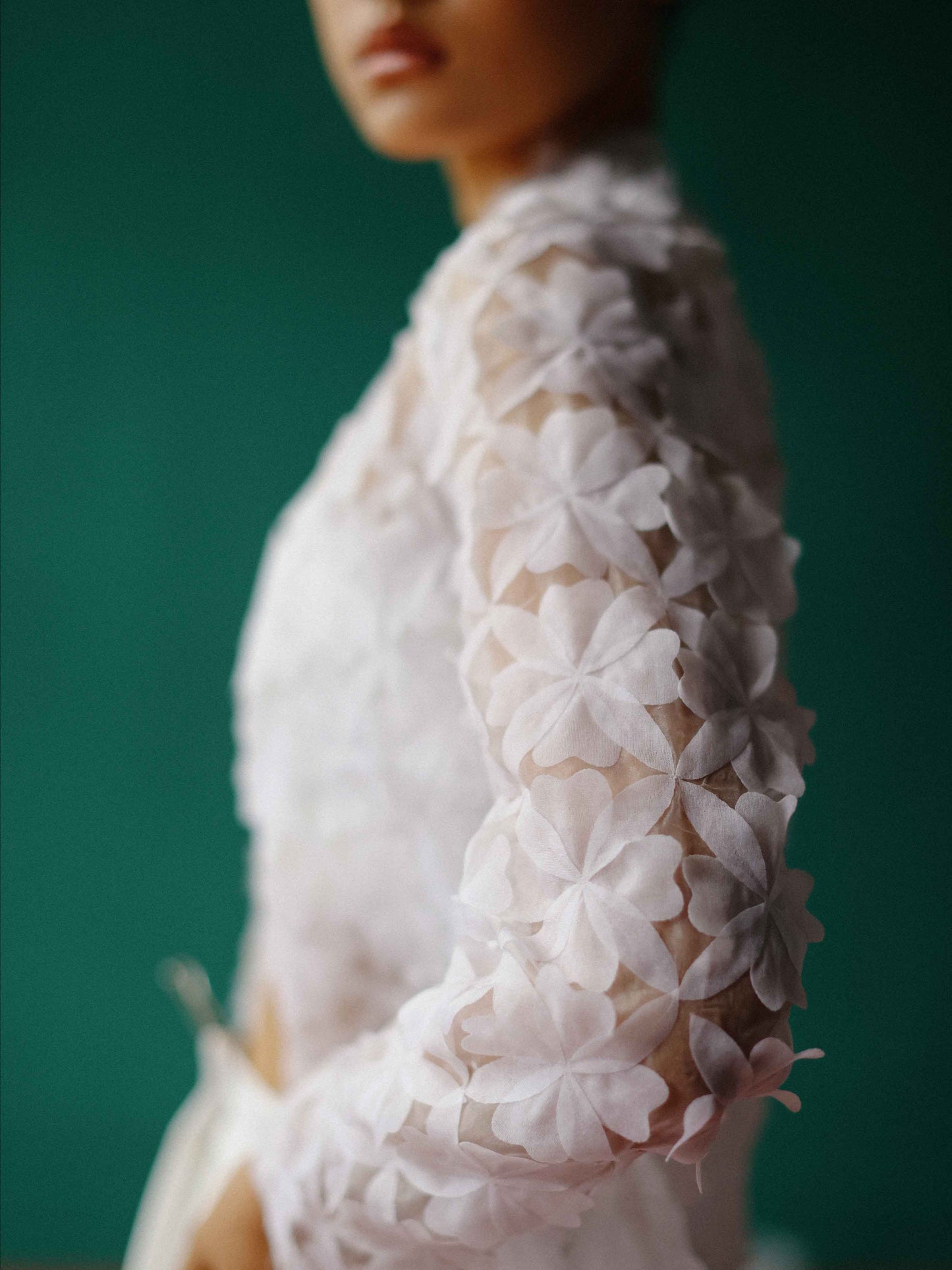 Organza bloom coat
