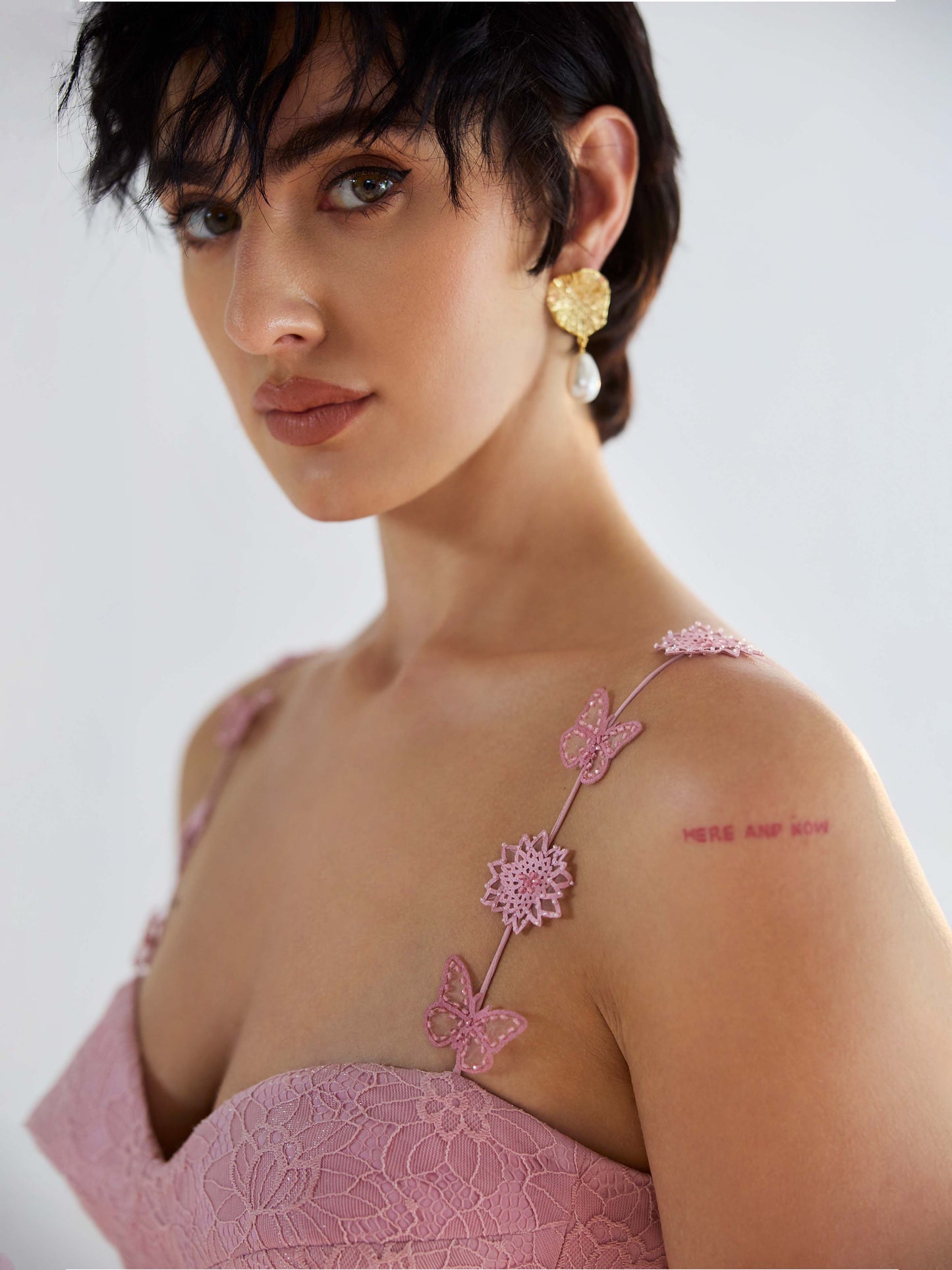 Butterfly Dahlia Saree