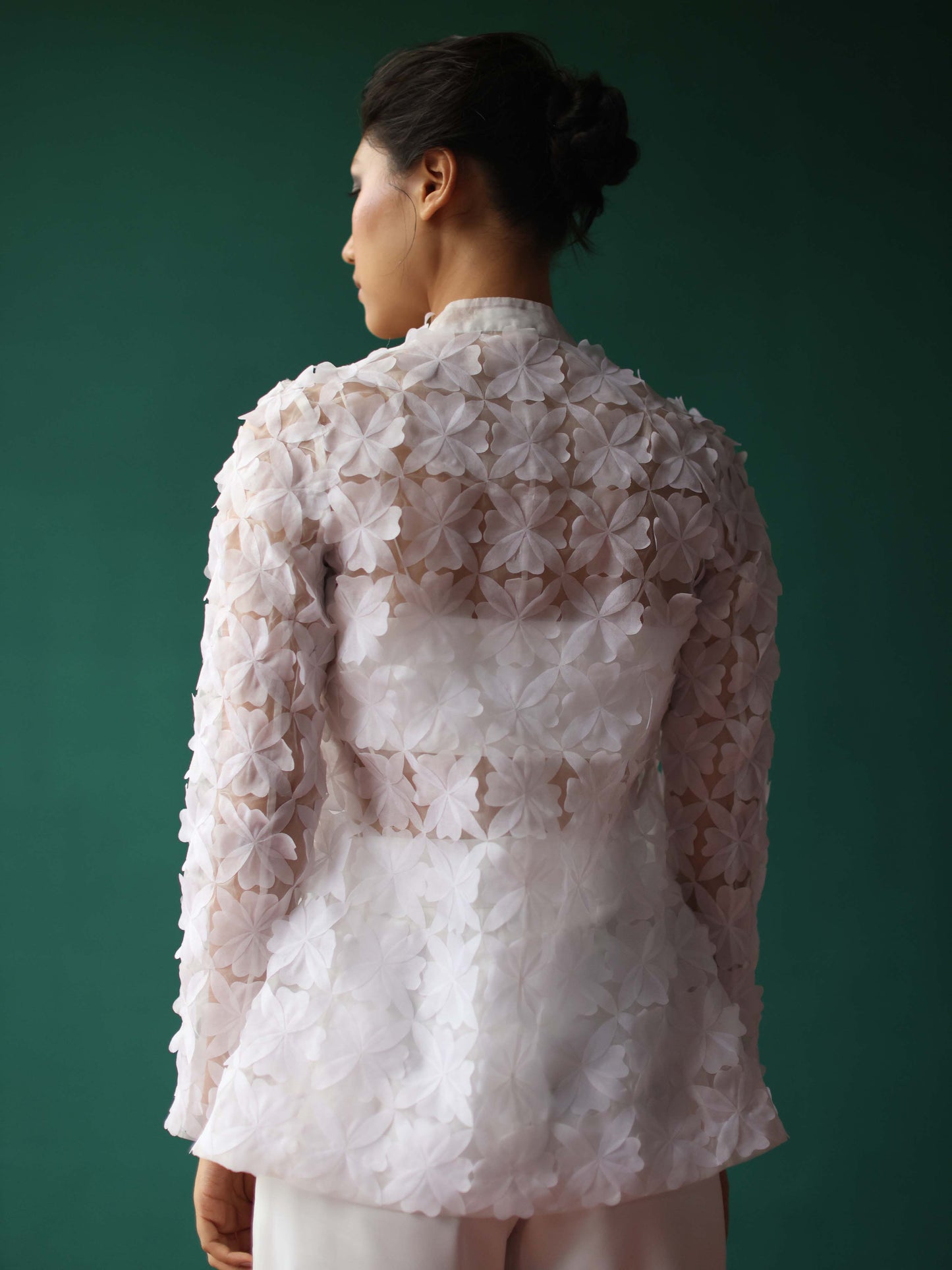 Organza bloom pantsuit set