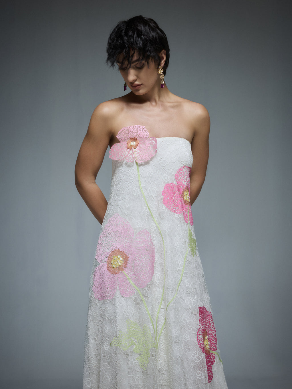 Poppy lace Gown