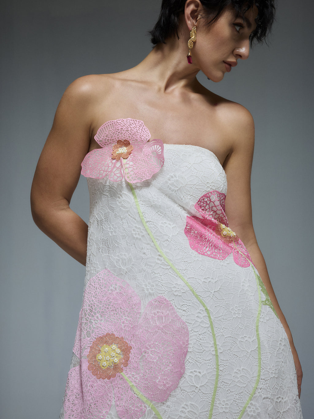Poppy lace Gown