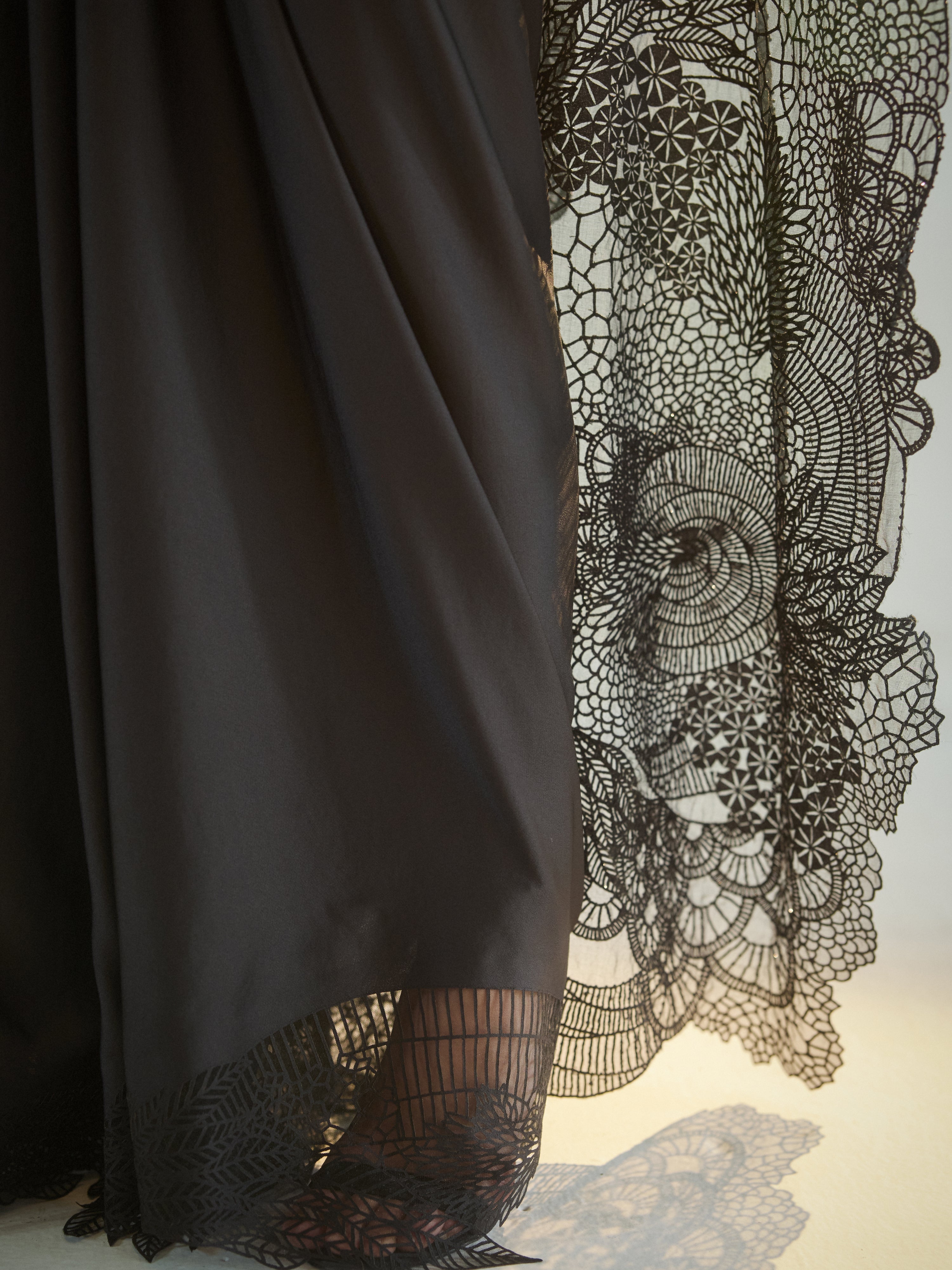 Midnight Moss Saree