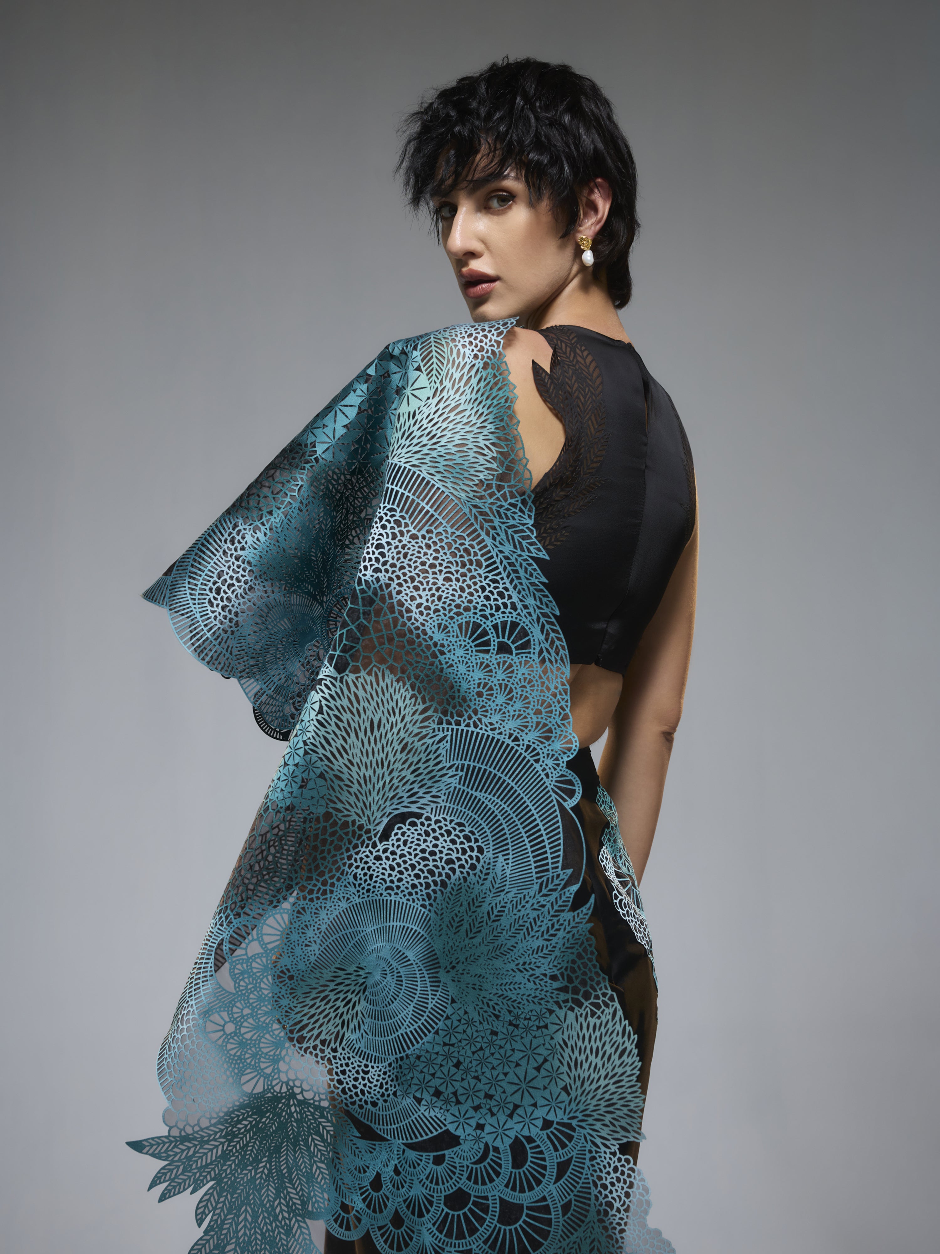 Moss Forest Saree