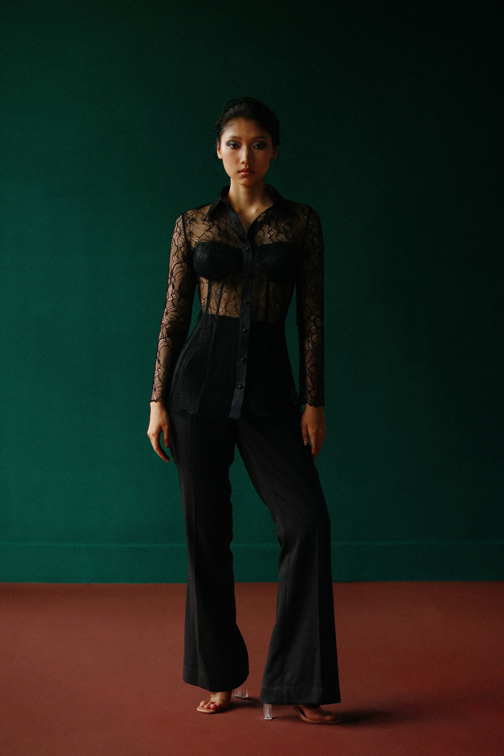 Lace Corset Shirt