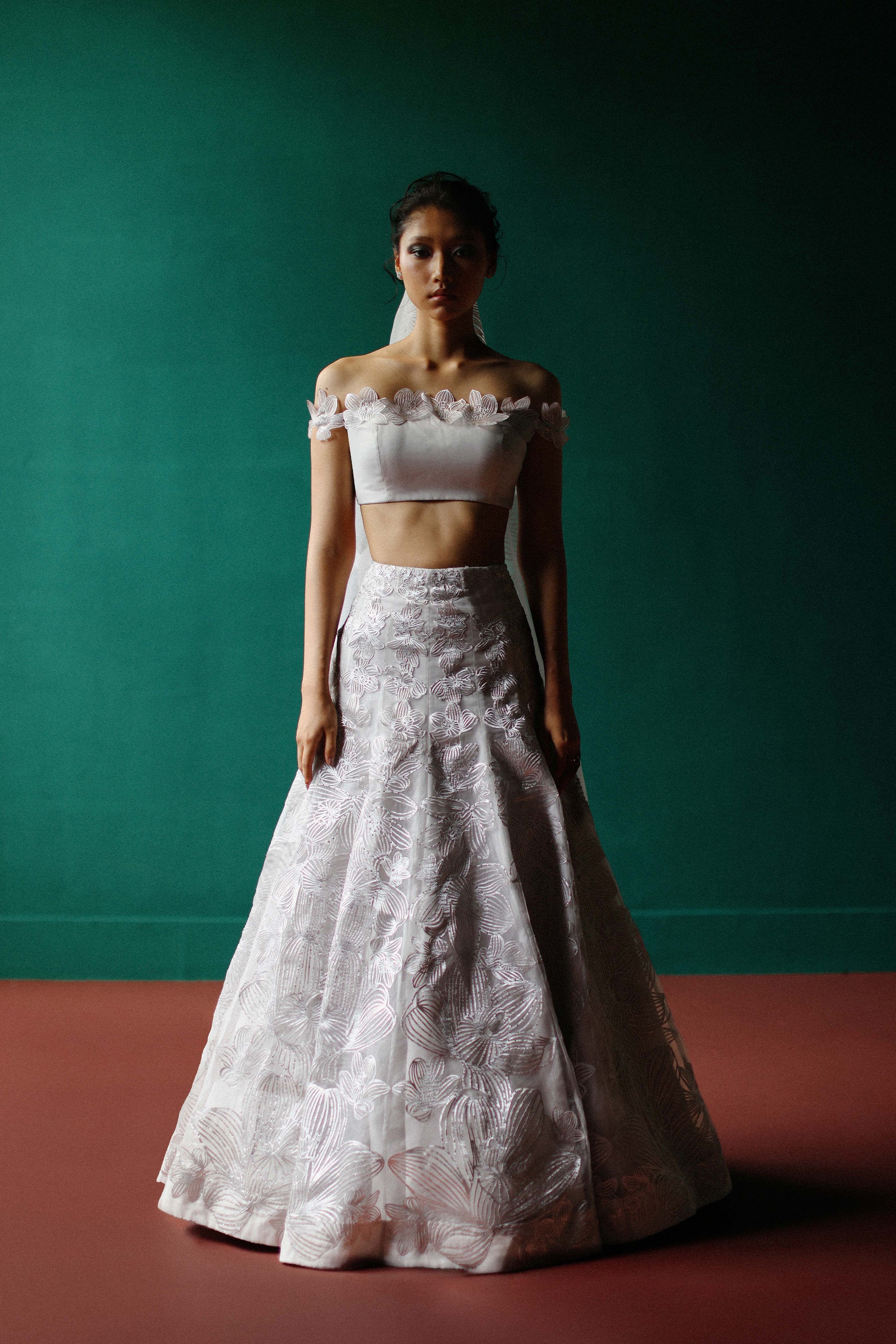 Crystal orchid lehenga set
