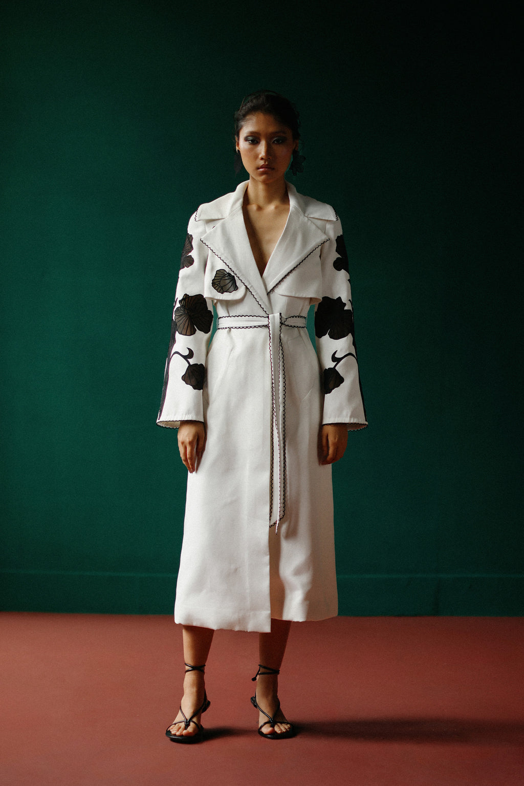 Trench dress with belt