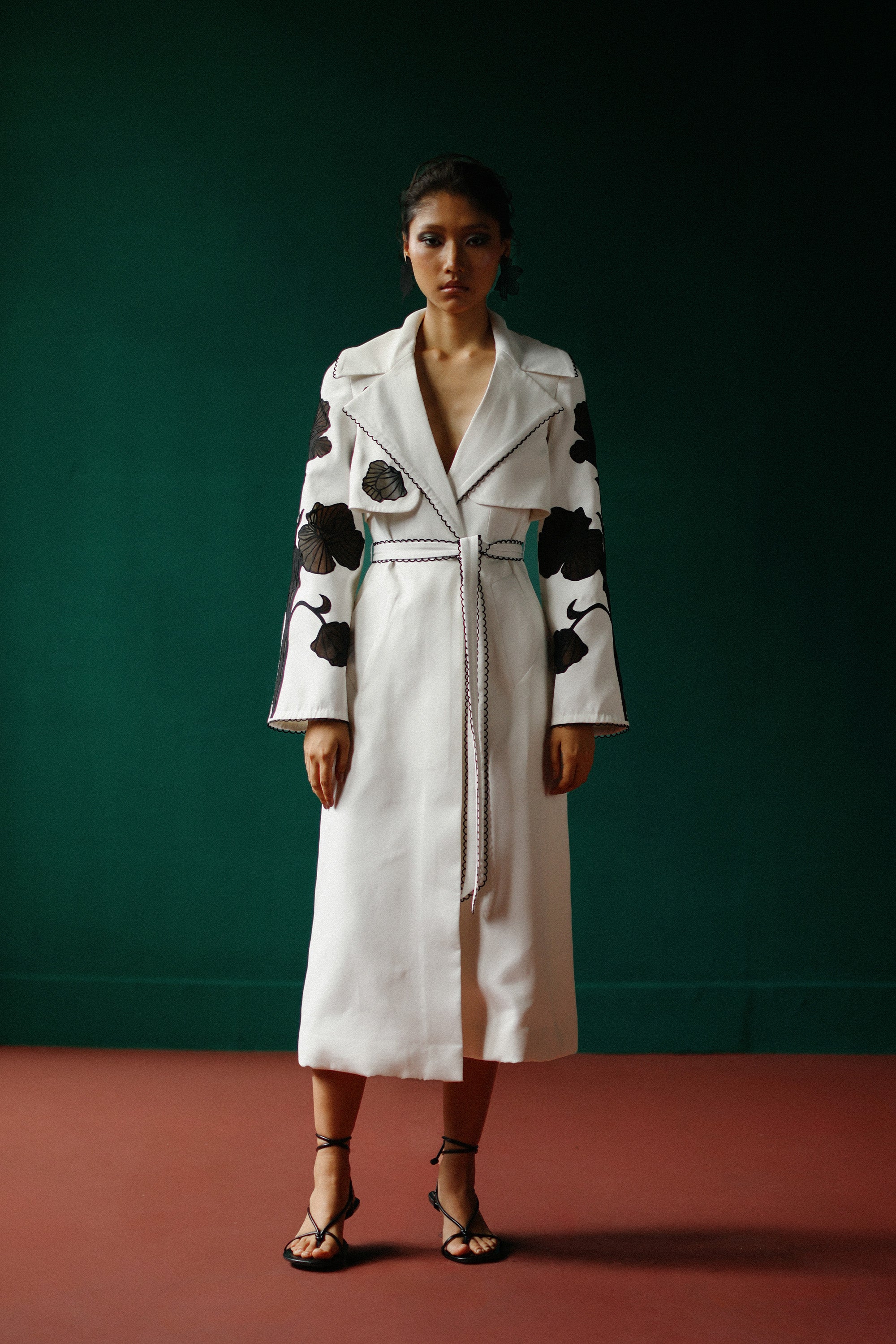 Trench dress with belt