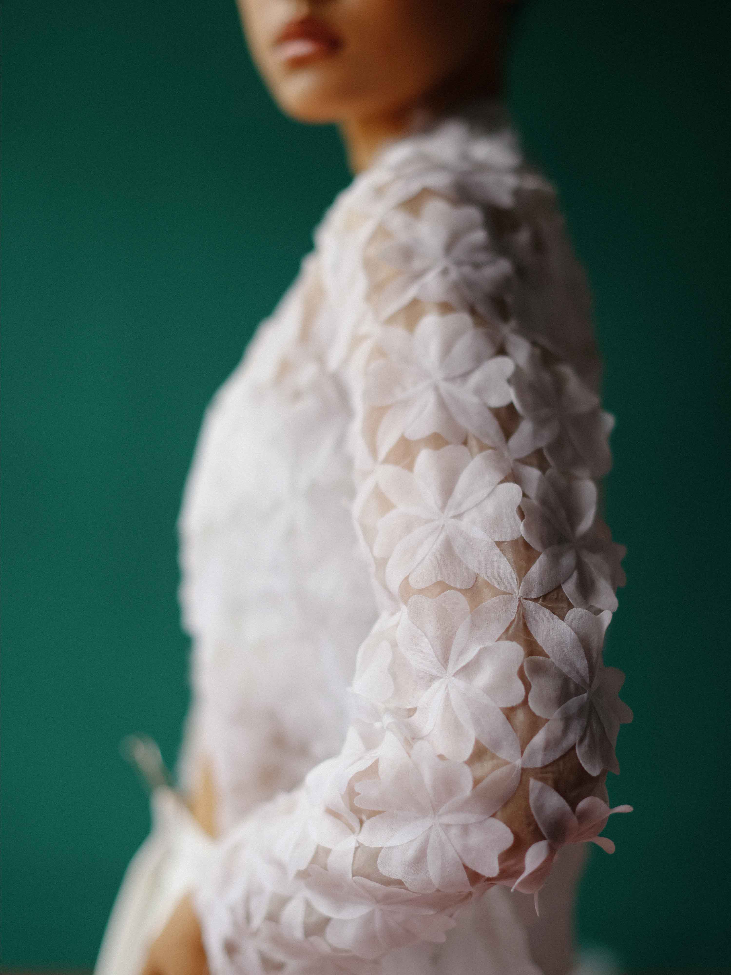 Organza bloom coat