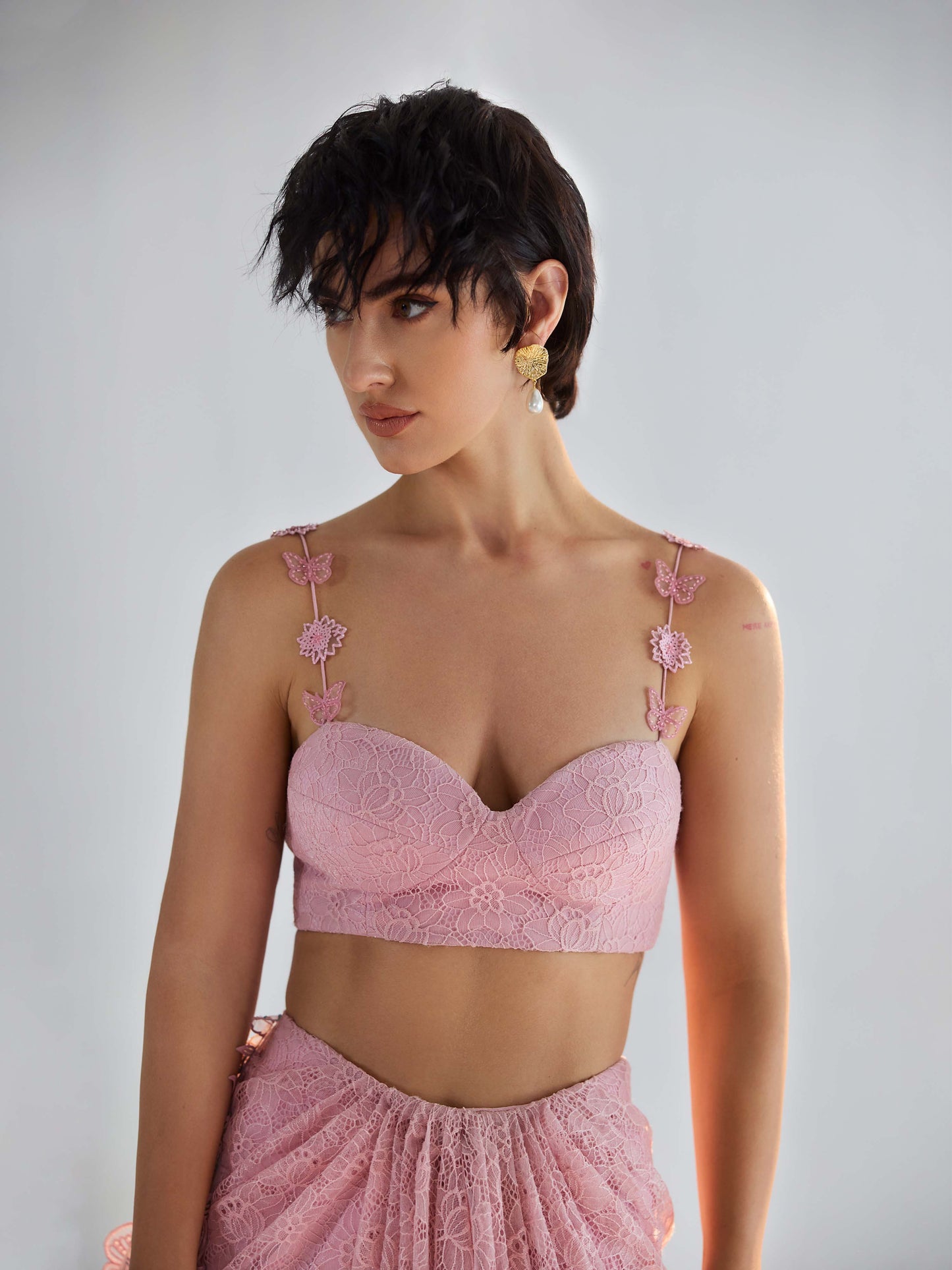 Butterfly Dahlia Saree