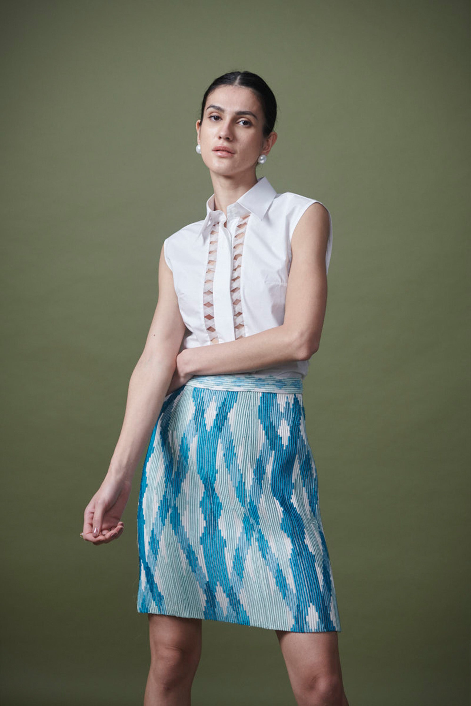 Corded skirt