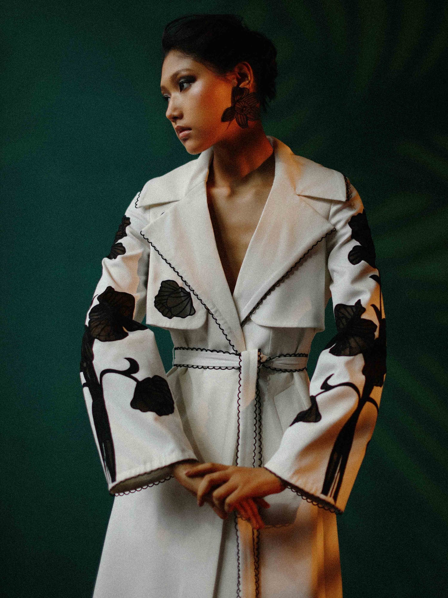 Trench dress with belt