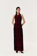 Wild Tulip Dress - Black & Red