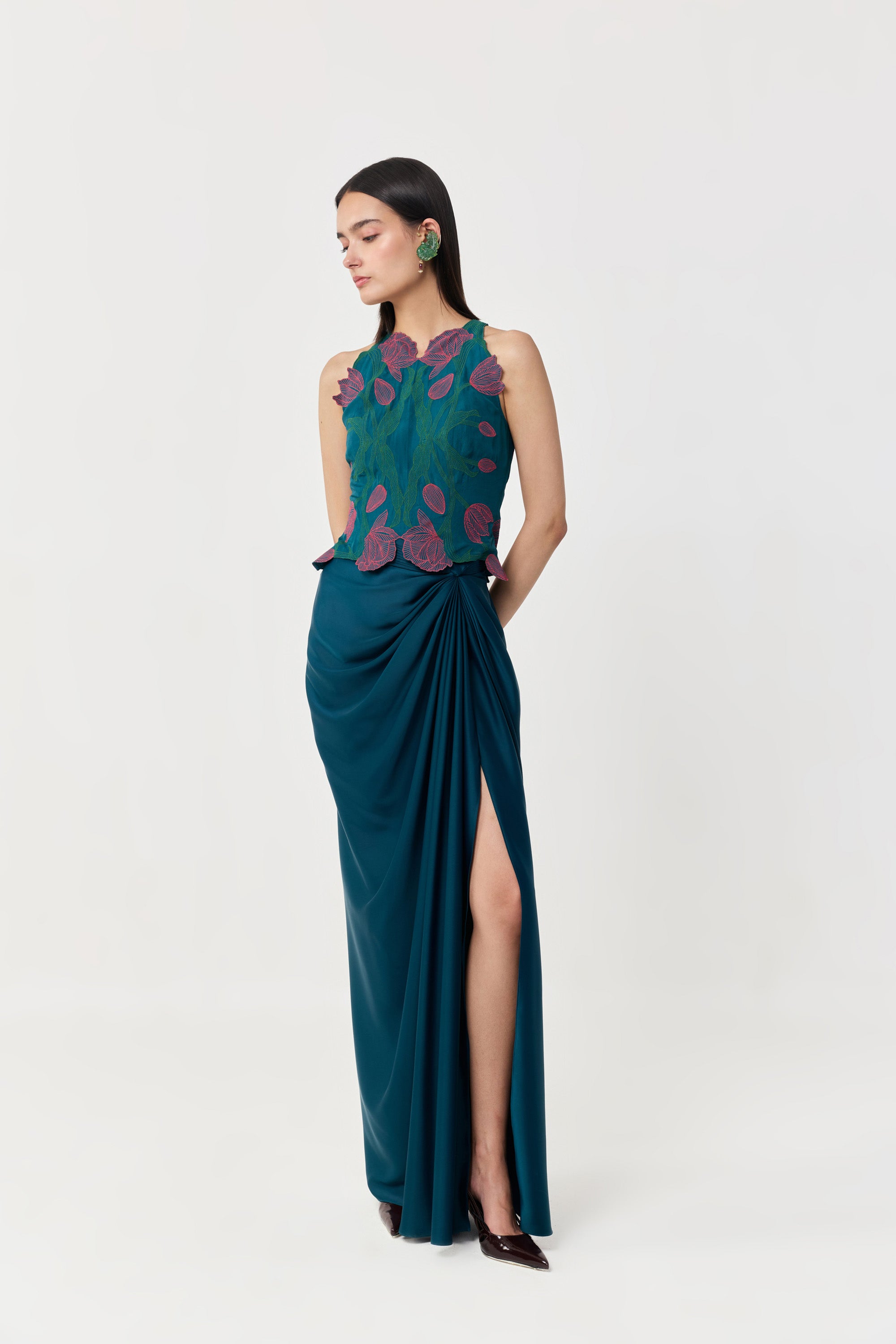 Wild Tulip Top Set - Teal and Pink