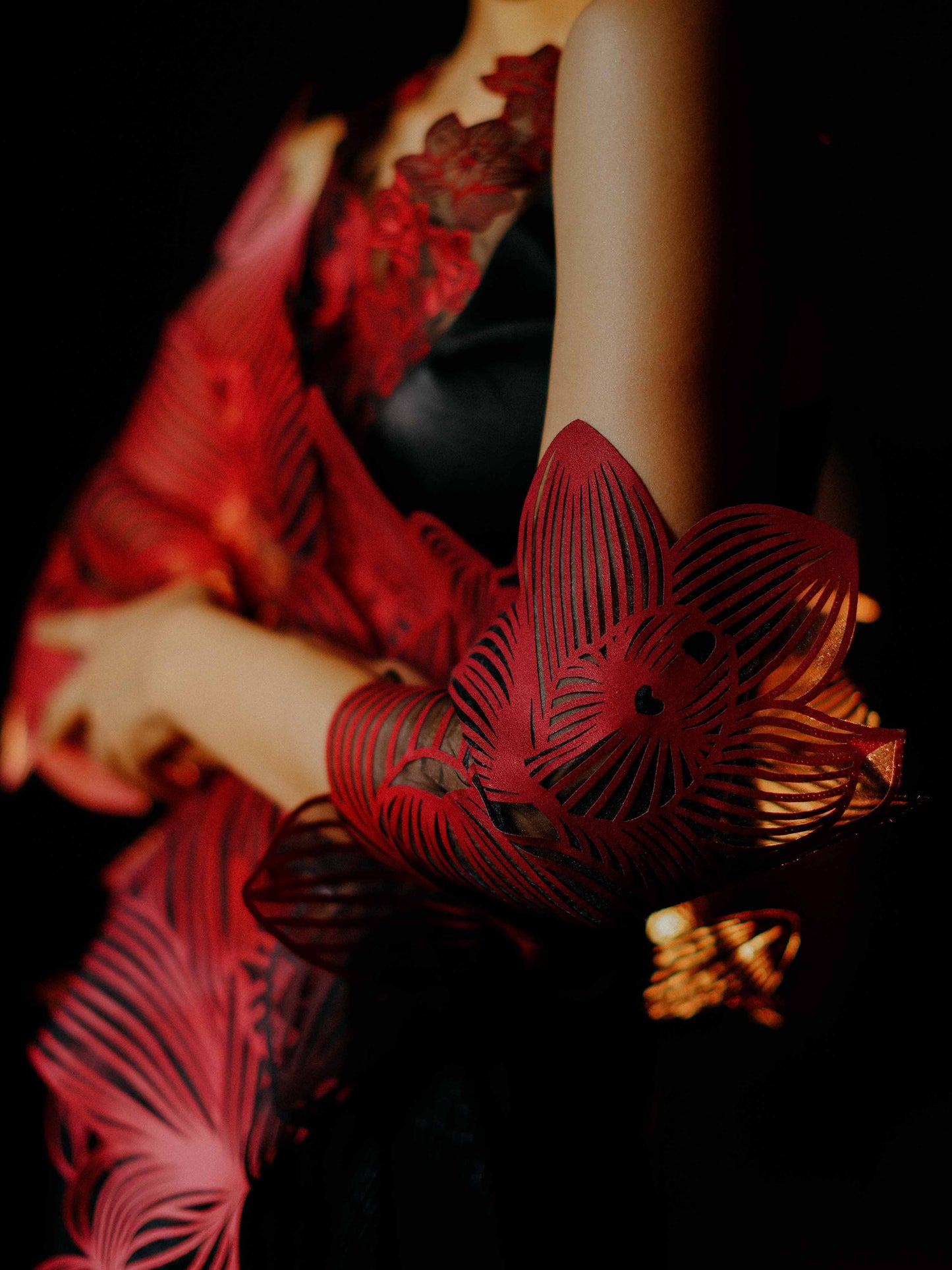 Orchid gauze saree
