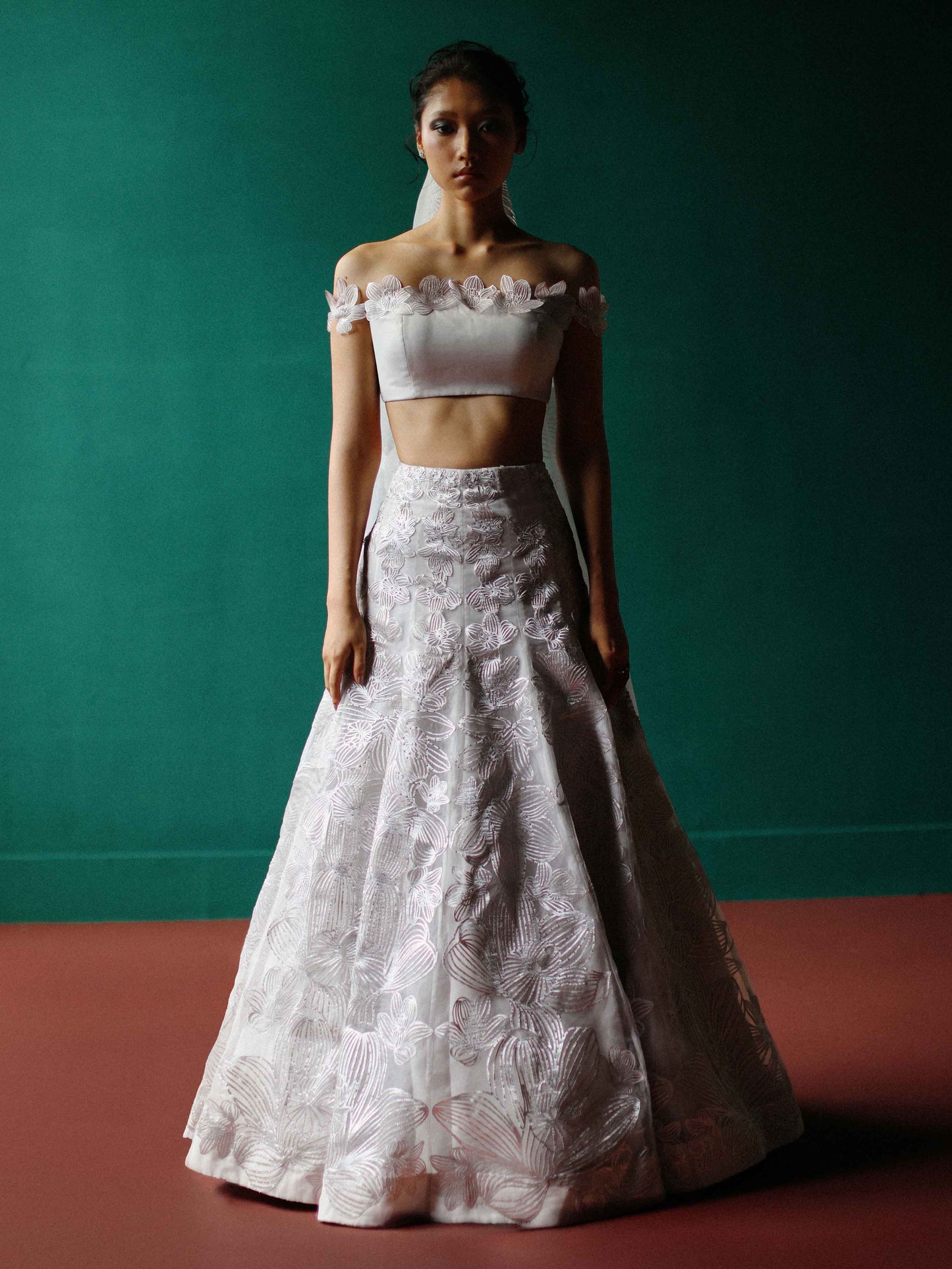 Crystal orchid lehenga set