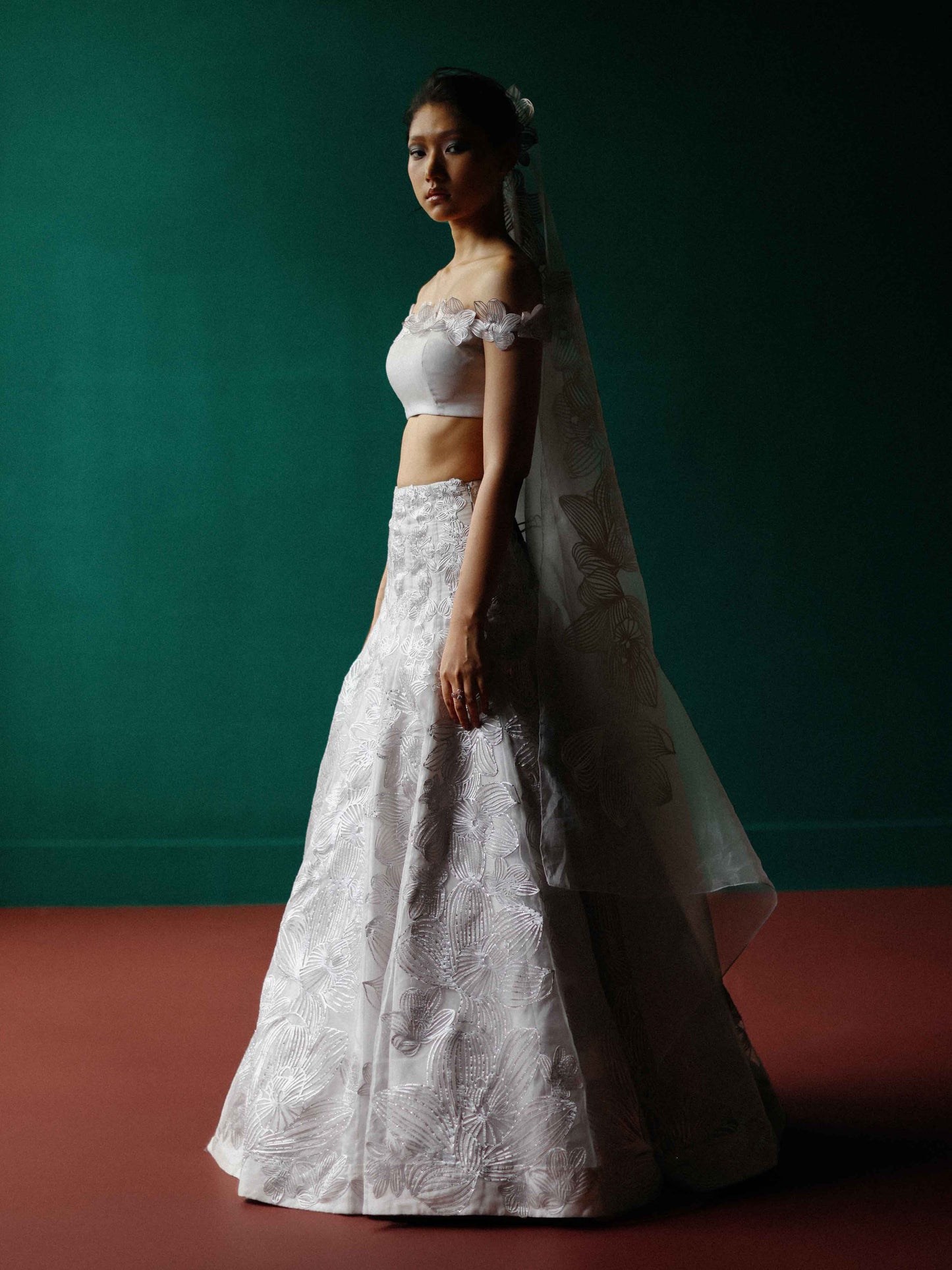 Crystal orchid lehenga set