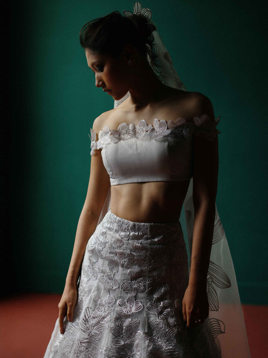 Crystal orchid lehenga set