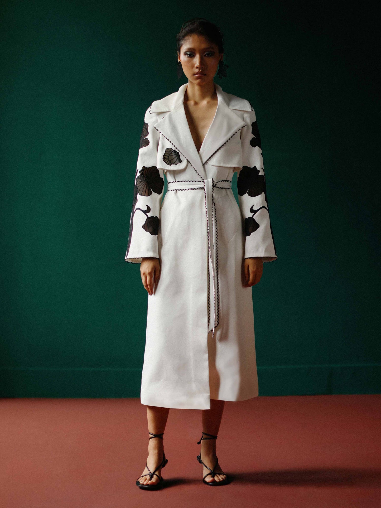 Trench dress with belt