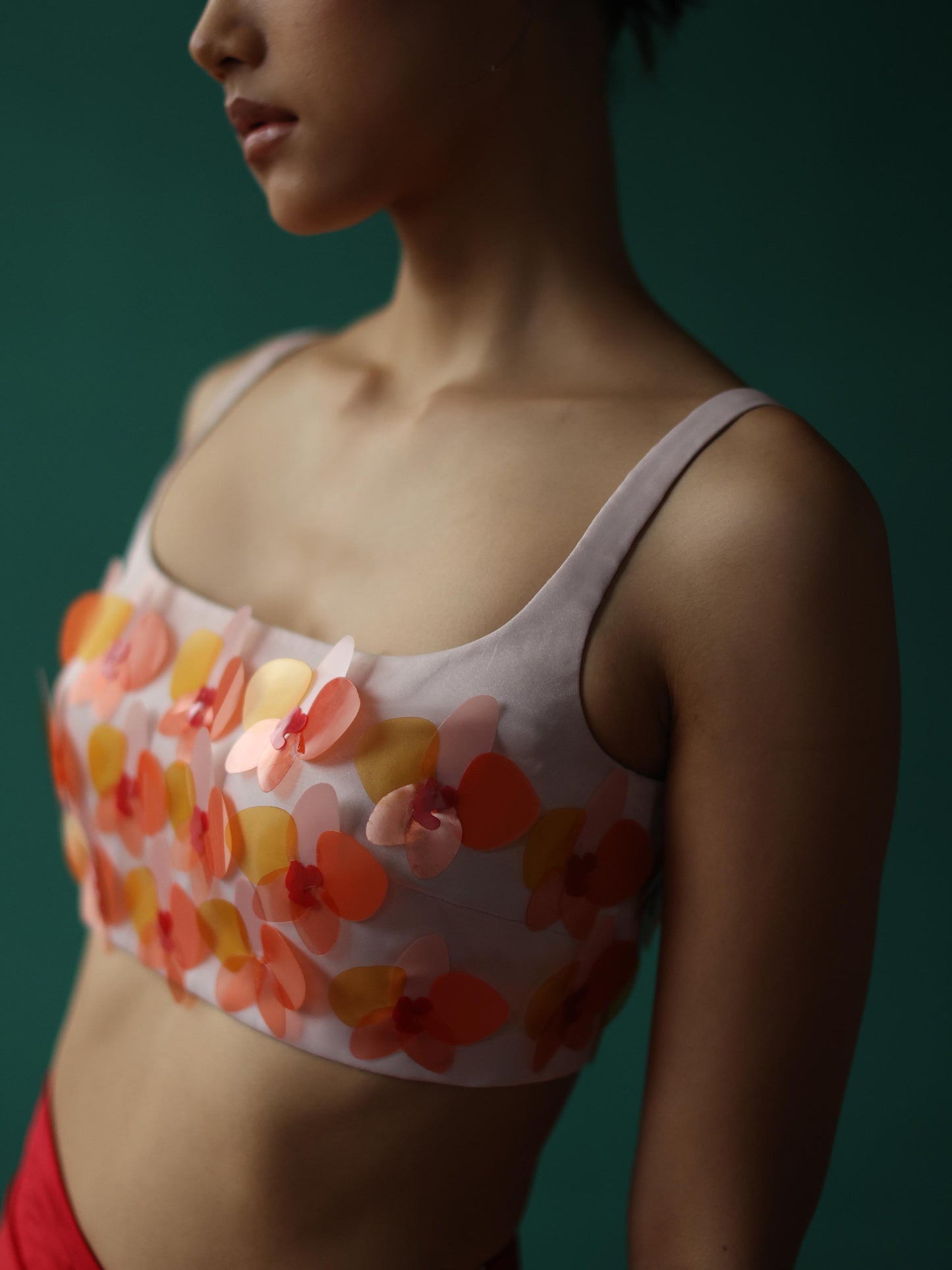 Orchid top with twist skirt