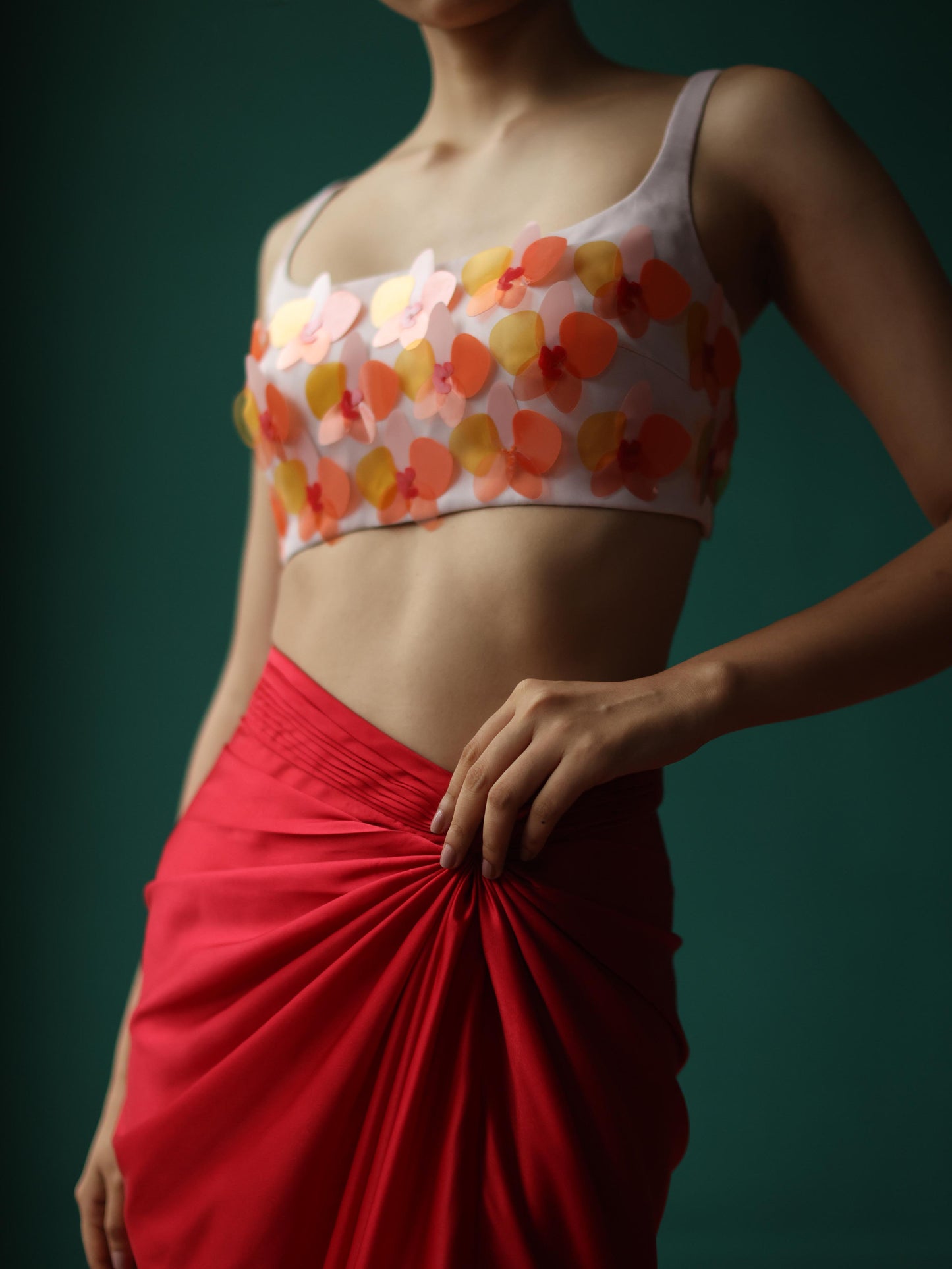 Orchid top with twist skirt
