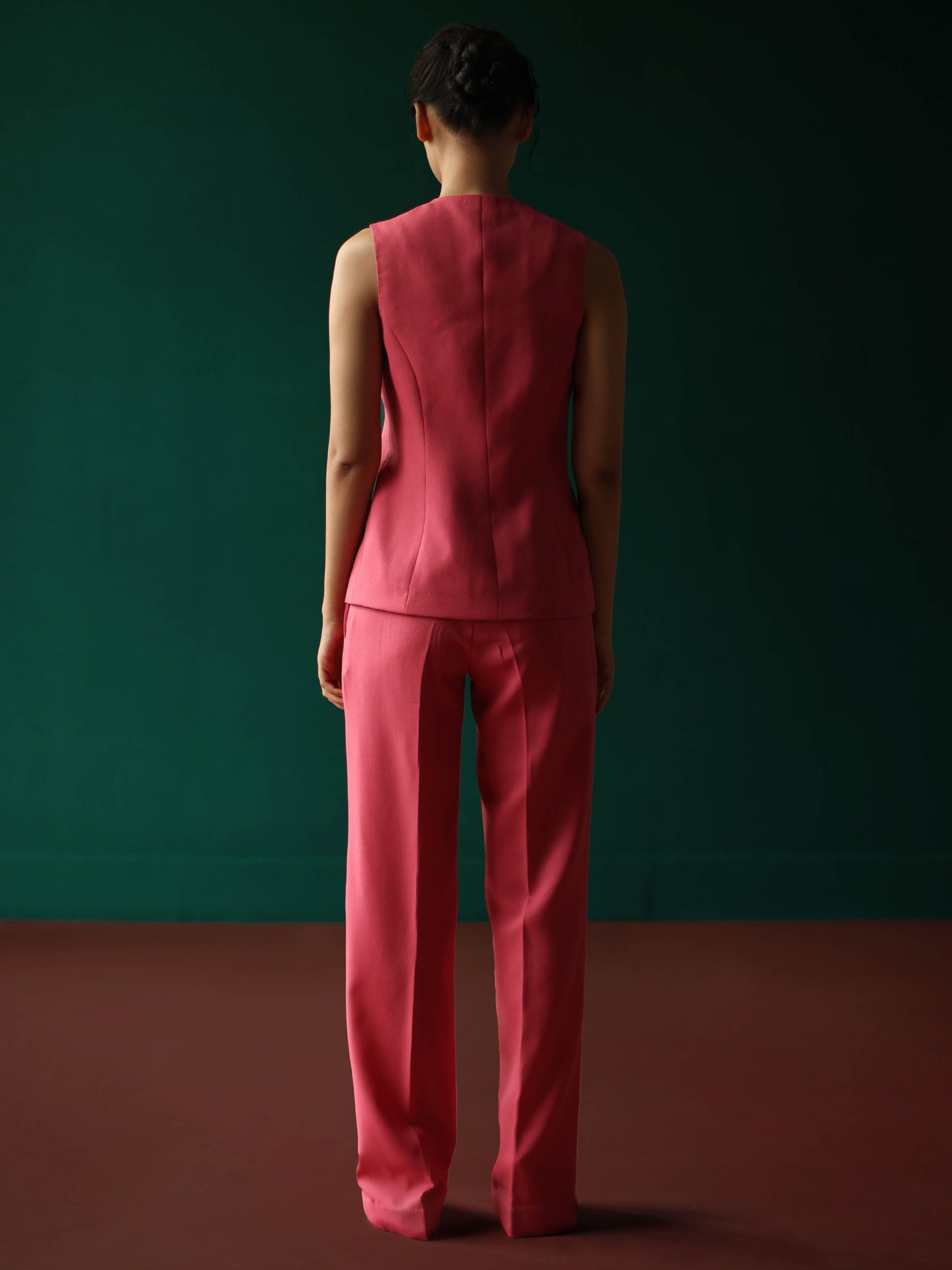 Waistcoat set with embossed lilies