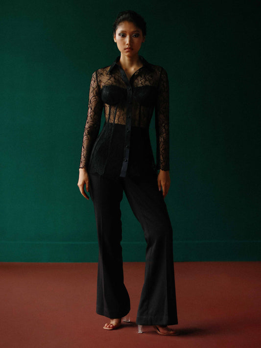 Lace Corset Shirt