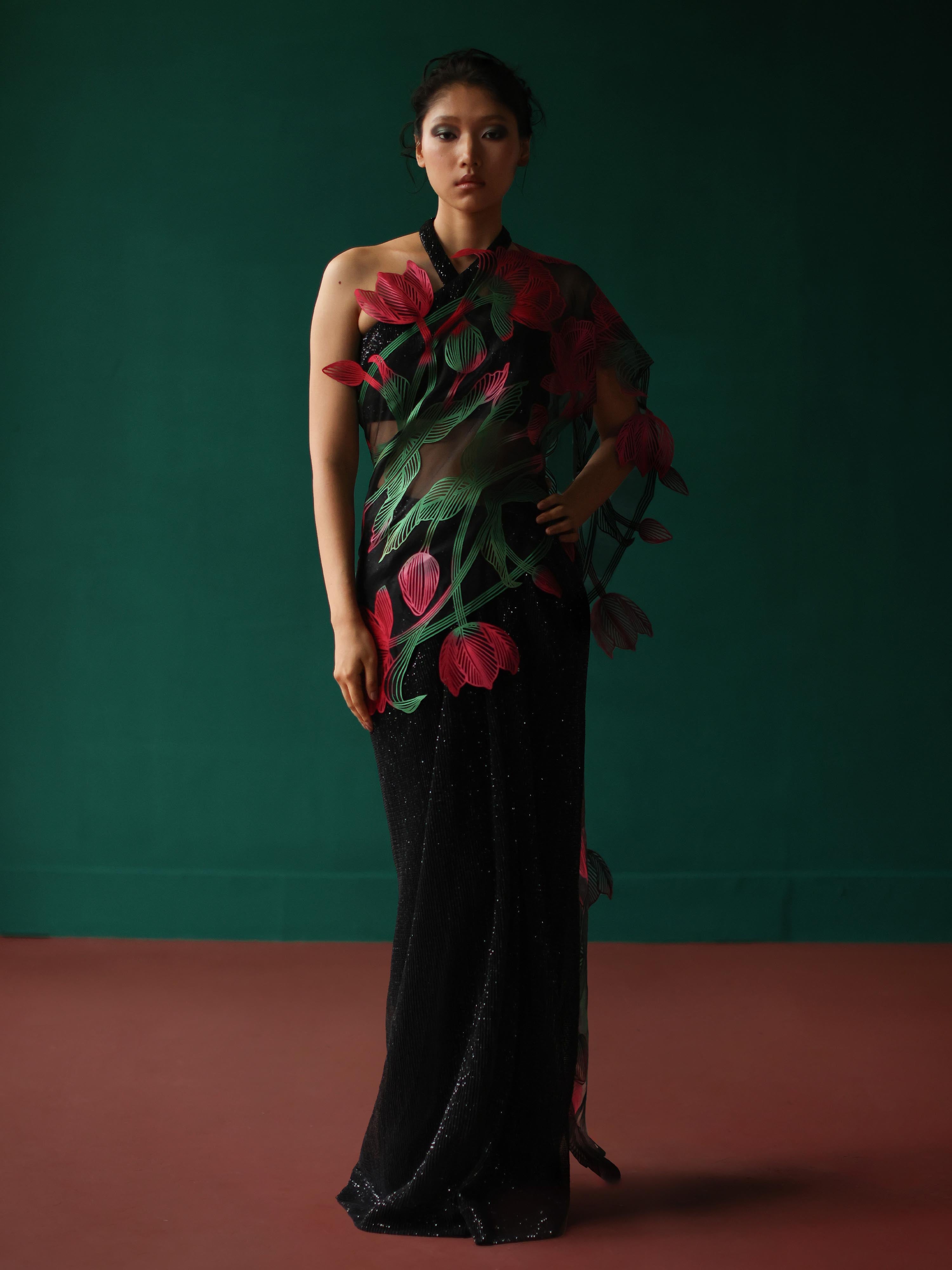 Tulip gauze saree