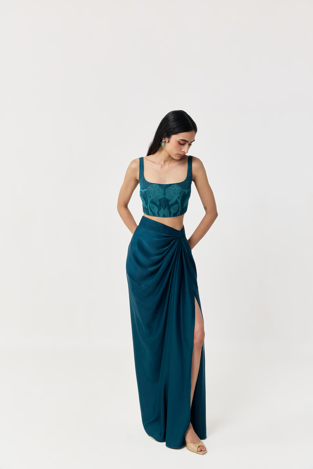 Wild Tulip Cape Set - Teal