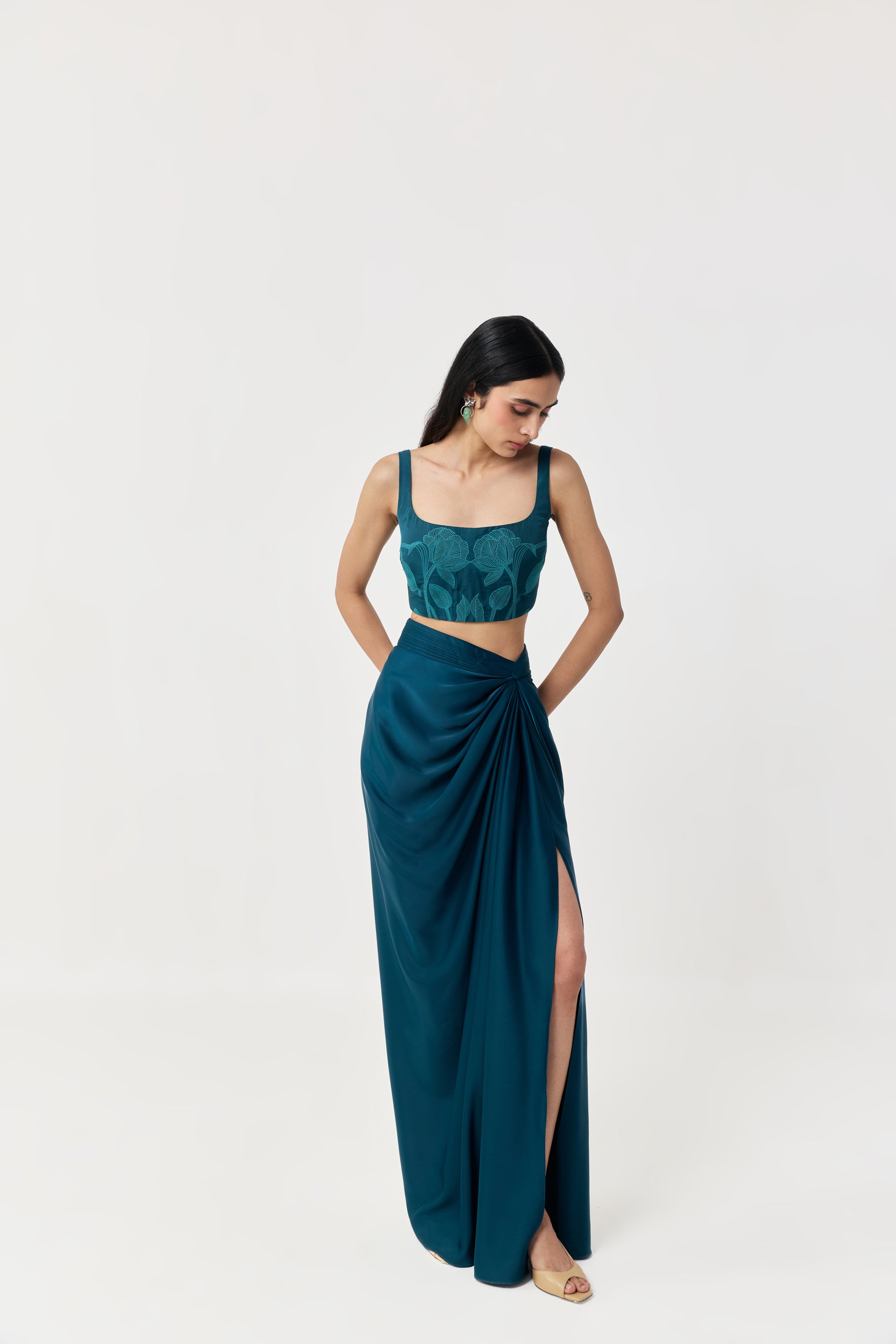 Wild Tulip Cape Set - Teal