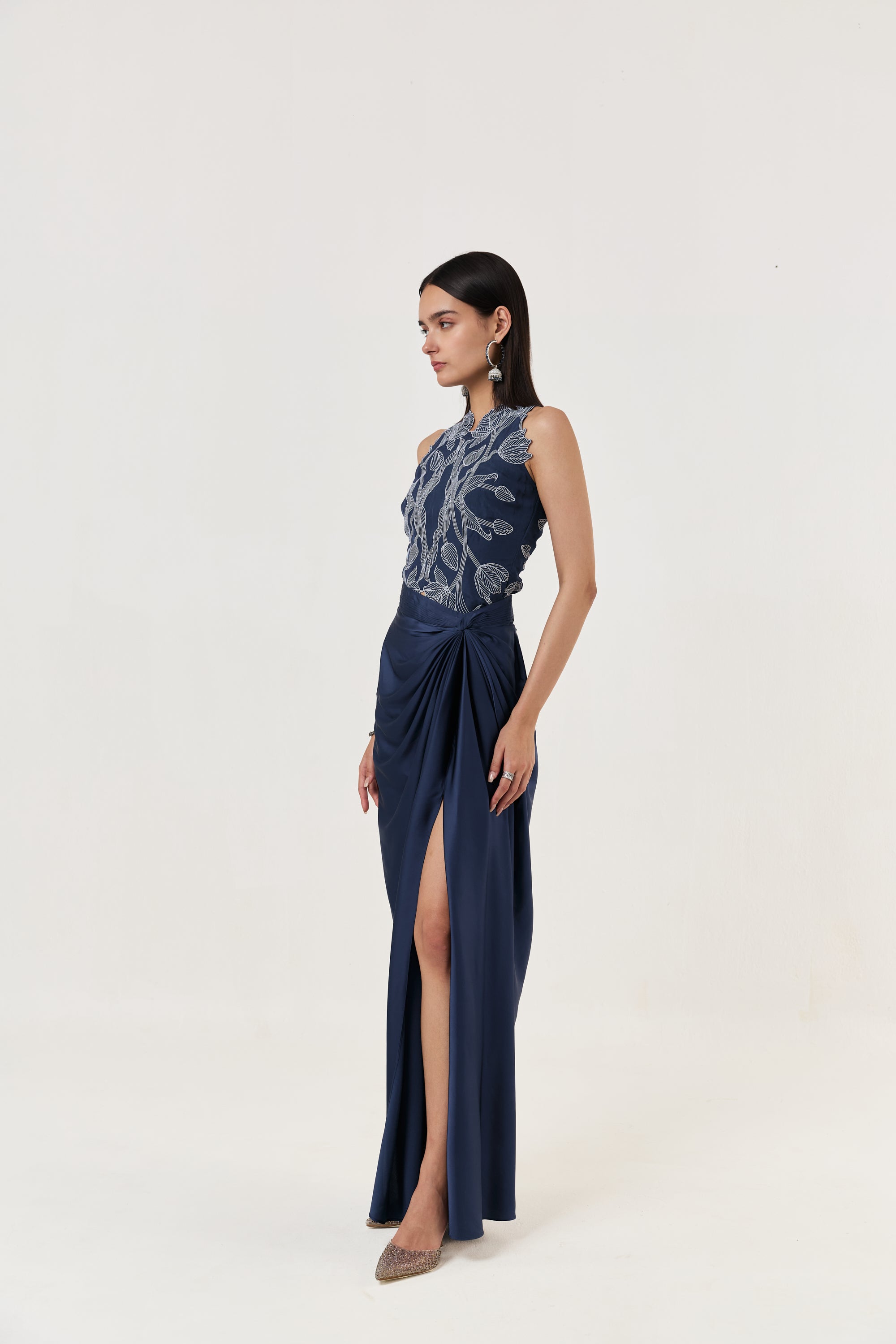 Wild Tulip Top Set - Navy