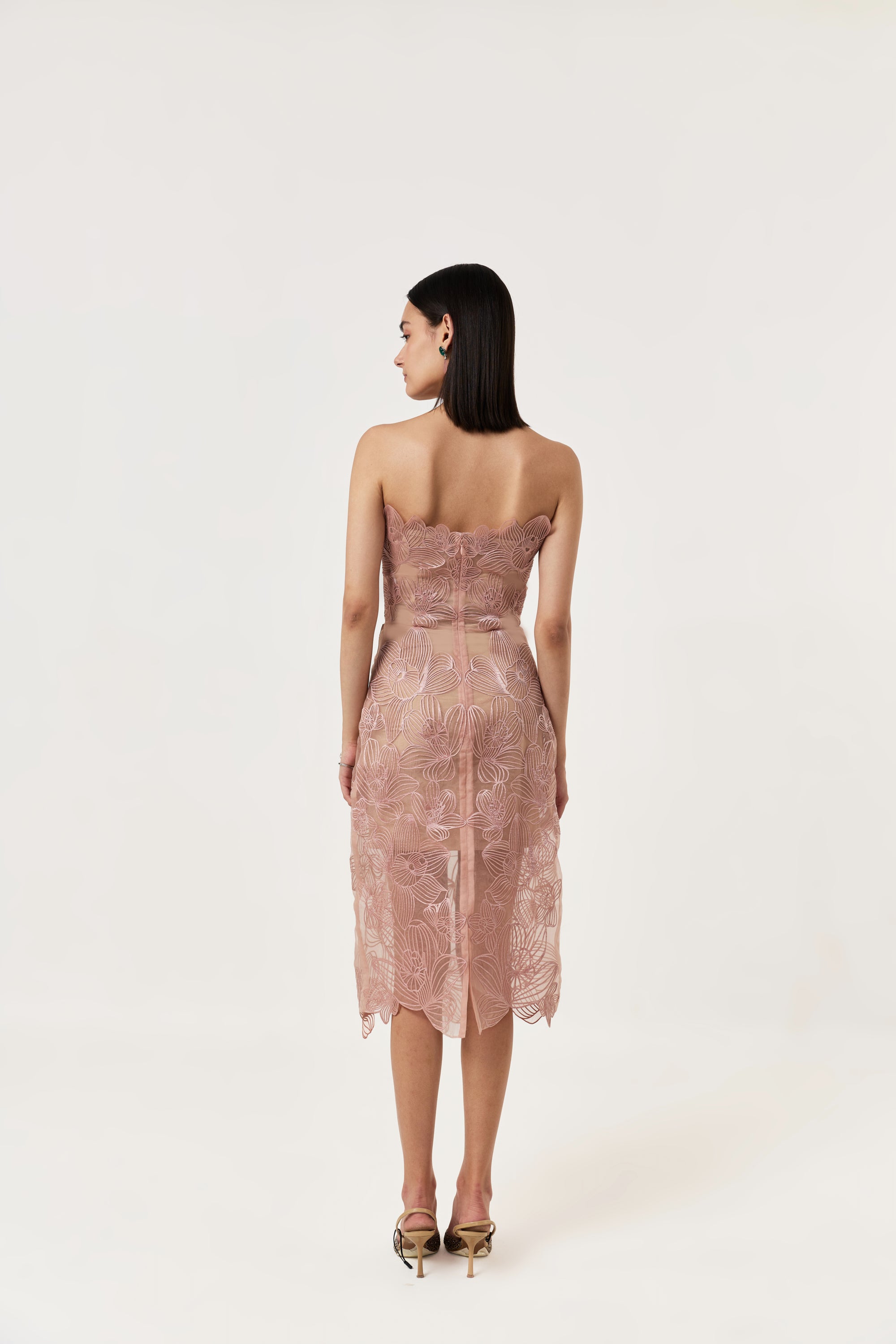 Orchid Applique' Midi Dress