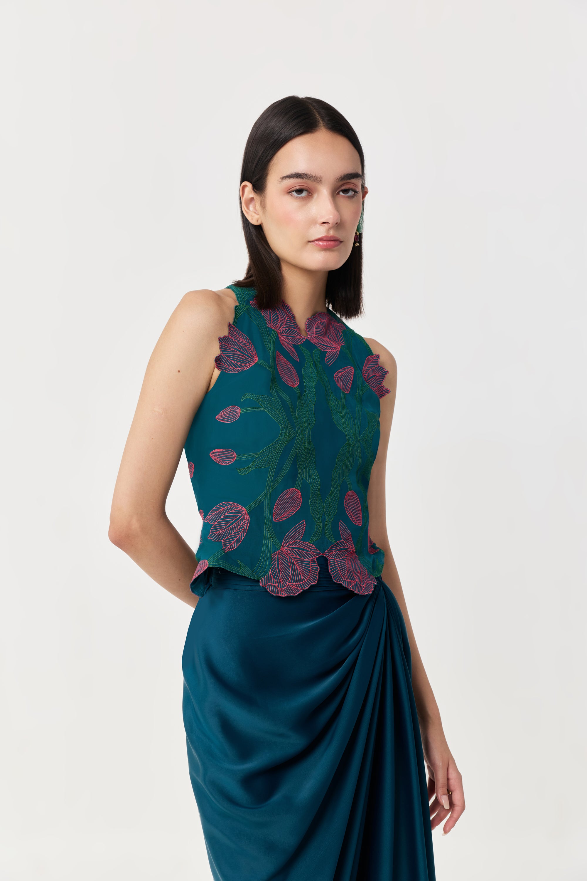 Wild Tulip Top Set - Teal and Pink