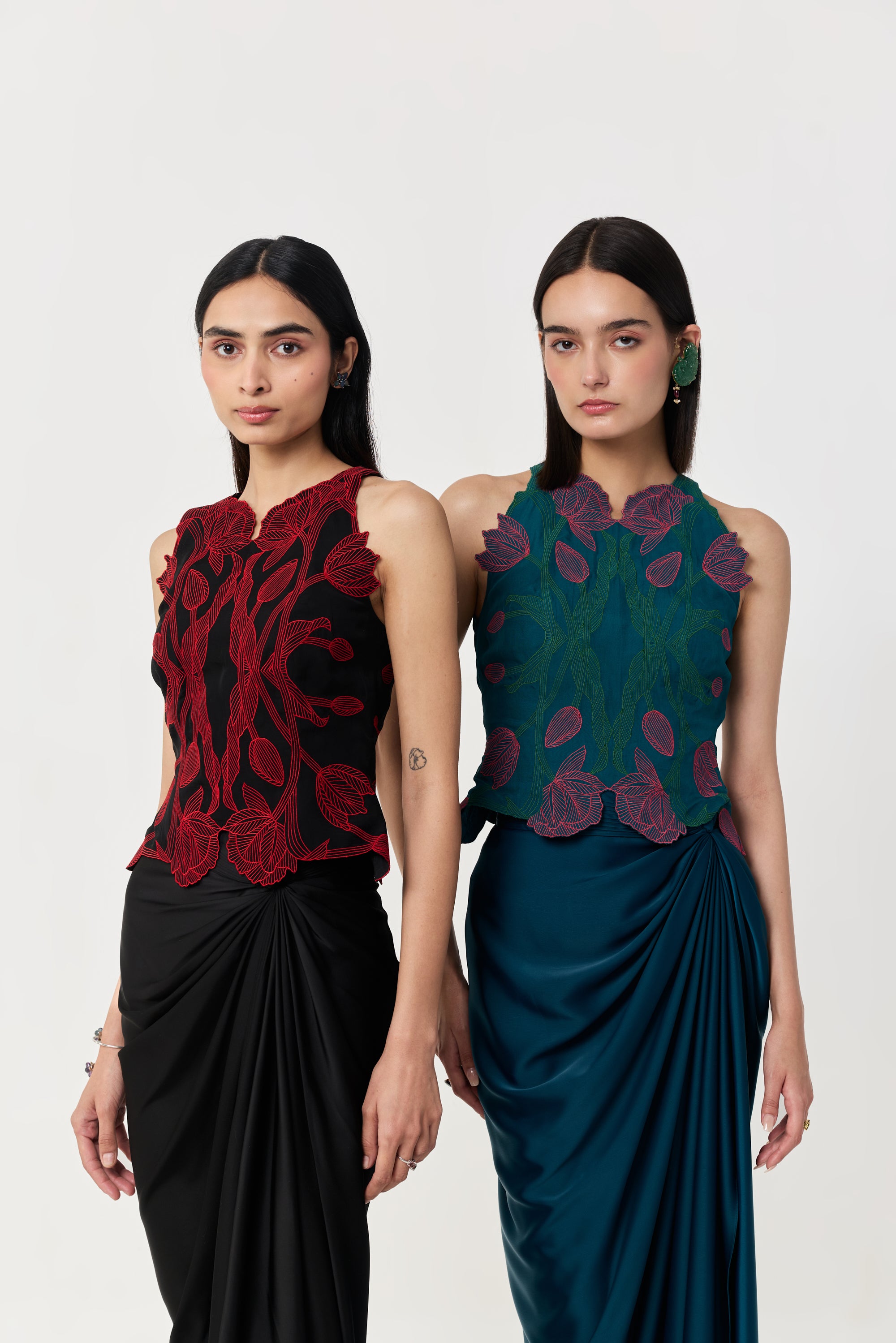 Wild Tulip Top - Teal & Pink