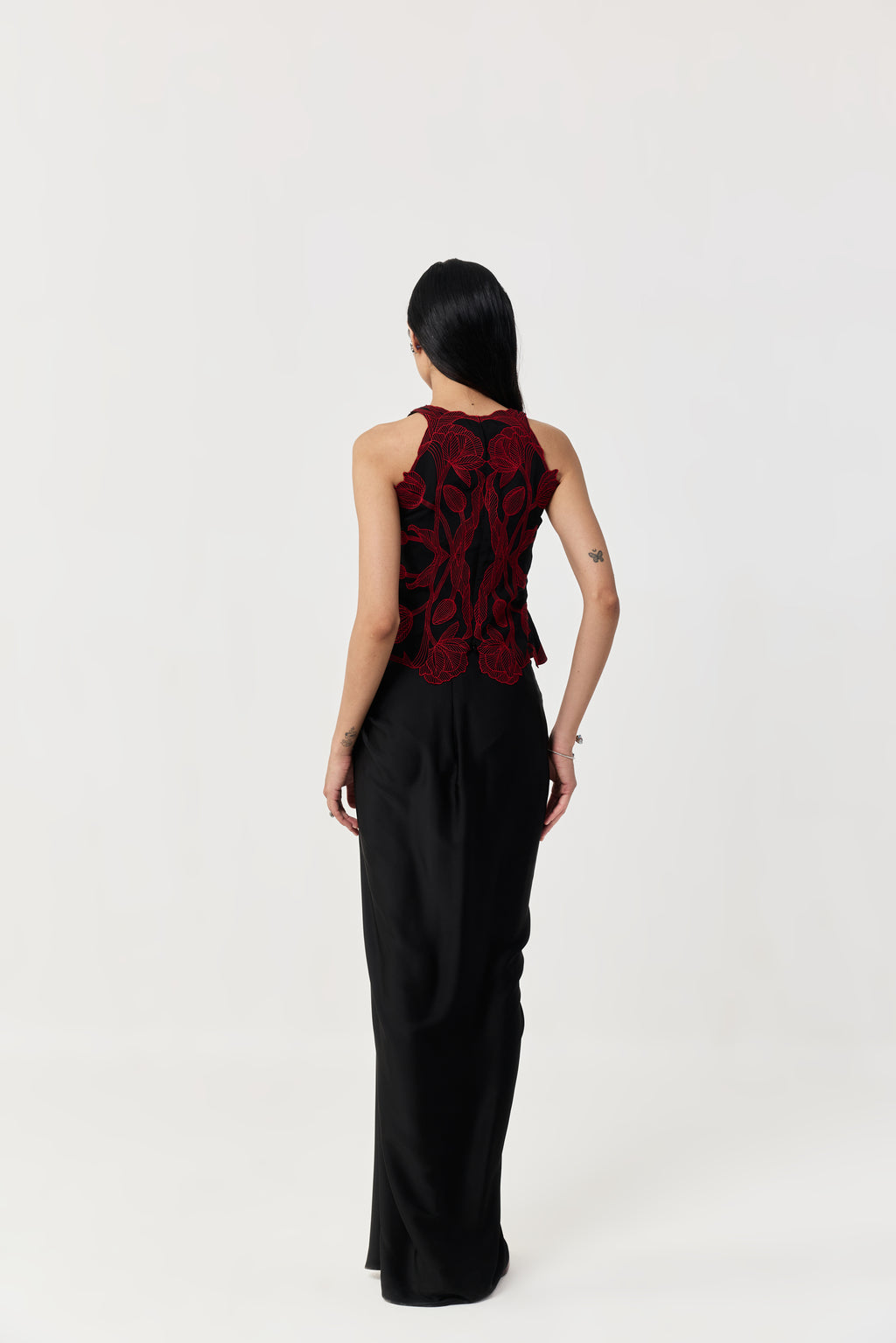 Wild Tulip Top - Black & Red