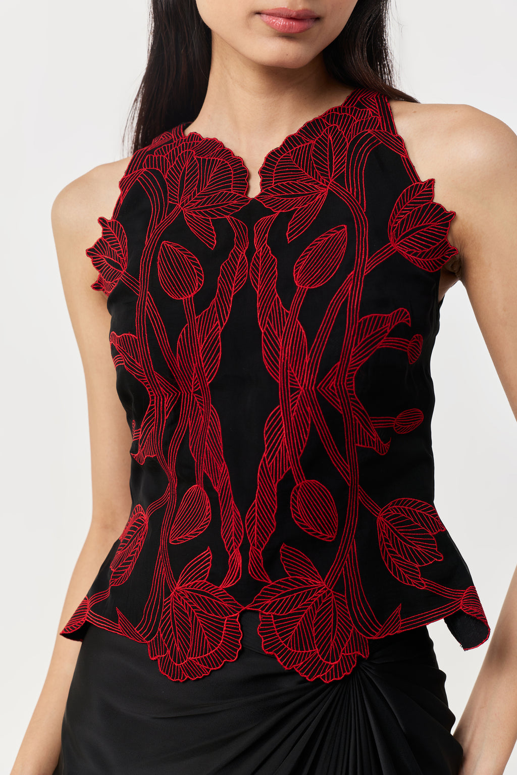 Wild Tulip Top Set - Black & Red