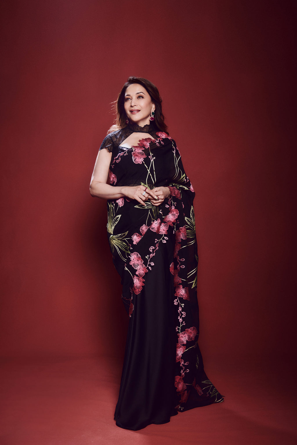 Wild Orchid Prestitched Saree Set
