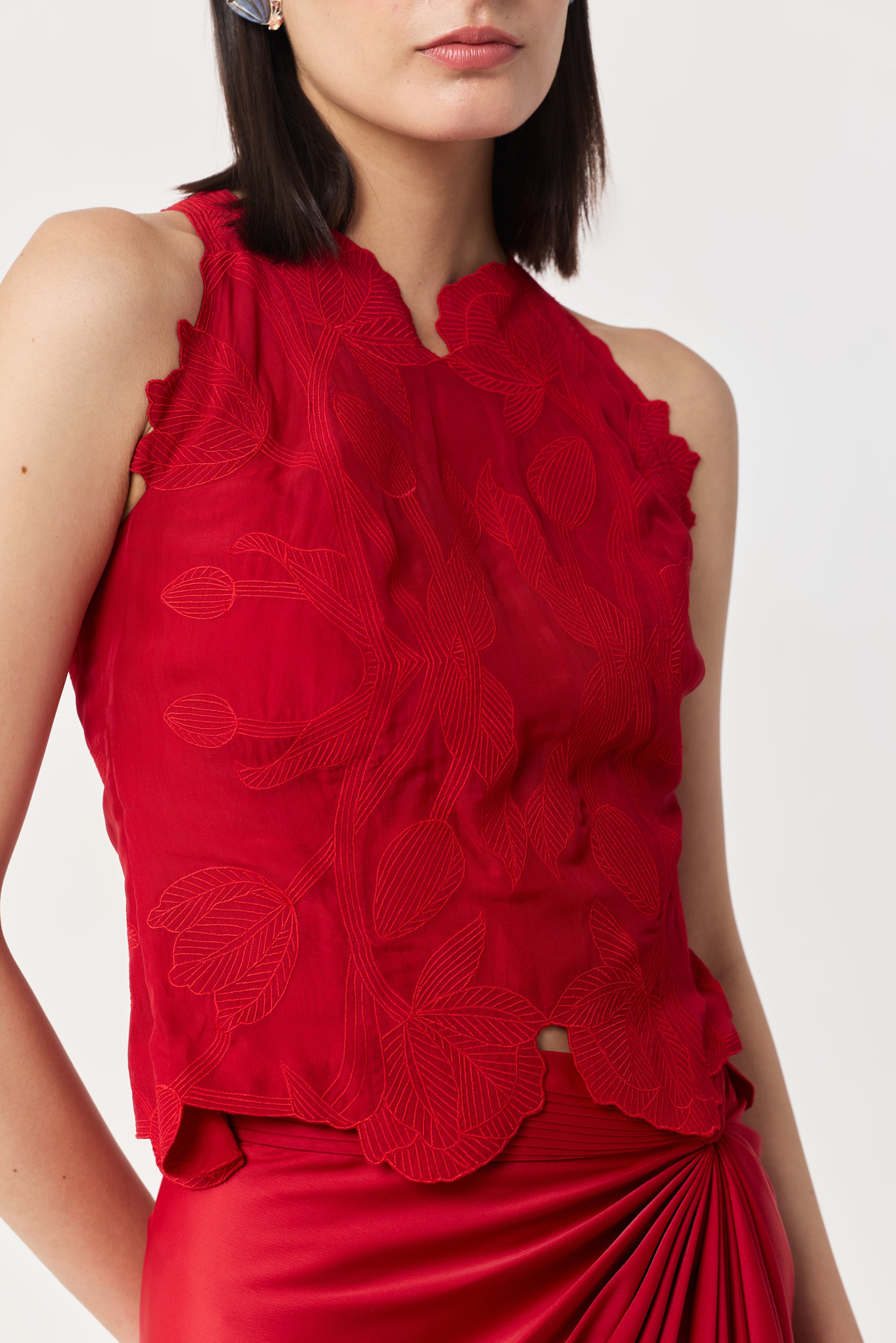 Wild Tulip Top - Red