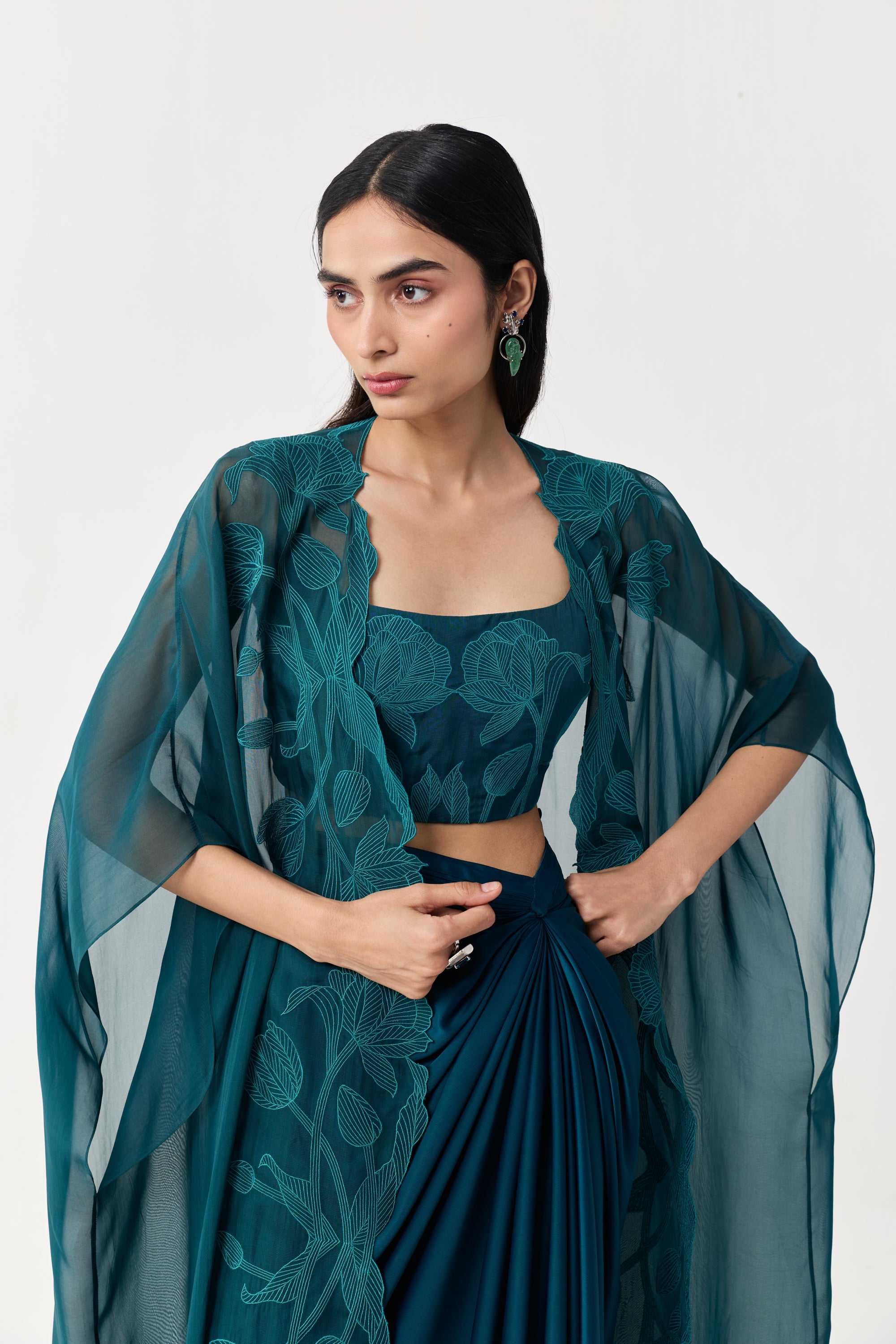 Wild Tulip Cape Set - Teal