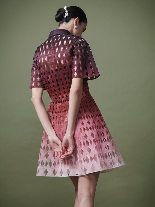 Gradient short shirt dress